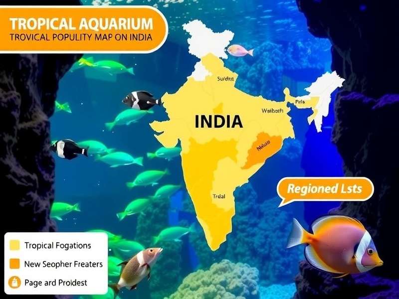 Where Tropical Aquarium Adventure is Most Loved in India Tropical Aquarium Adventure Regional Popularity Map of India